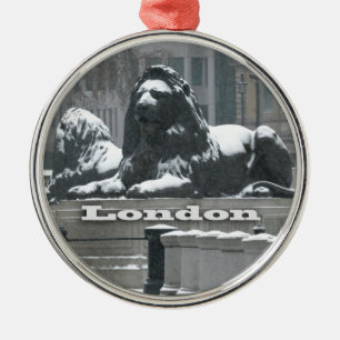 Adorno Metálico Trafalgar Square London - Nieve