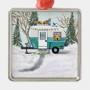 Adorno Metálico Tráiler de Navidad