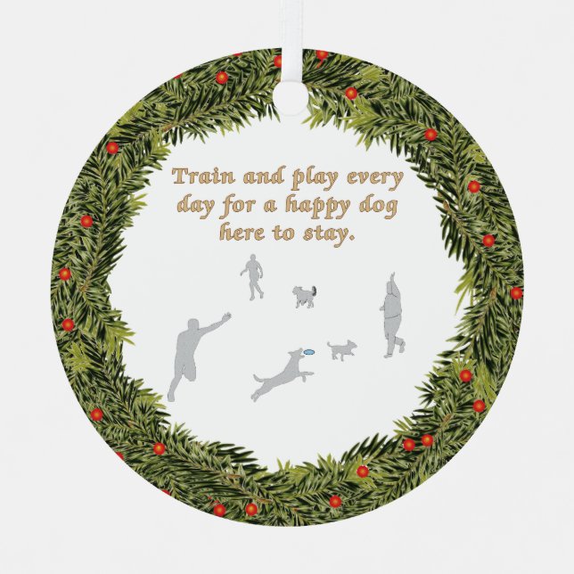 Adorno Metálico Tren y juego de la corona de XMas (Anverso)