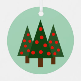 Adorno Metálico Tres árboles de Navidad retro