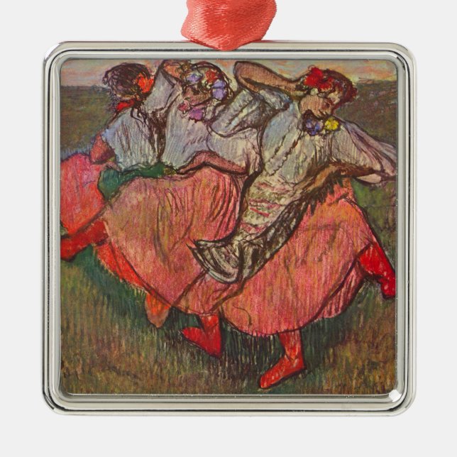 Adorno Metálico Tres bailarinas rusas de Edgar Degas (Frente)