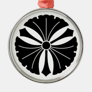 Adorno Metálico Tres hojas de ginkgo con espadas