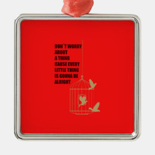 Adorno Metálico Tres pequeños pájaros