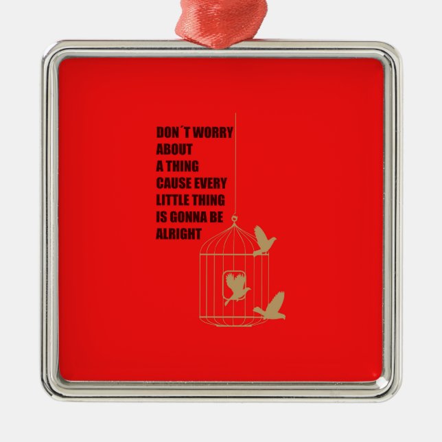 Adorno Metálico Tres pequeños pájaros (Frente)