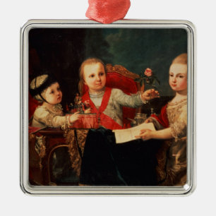 Adorno Metálico Tres príncipes, niños de Charles III
