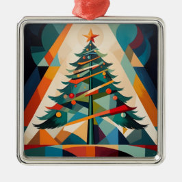 Adorno Metálico Triángulo de árbol de navidad geométrico Art Deco