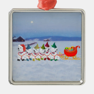 Adorno Metálico Trineo de Navidad