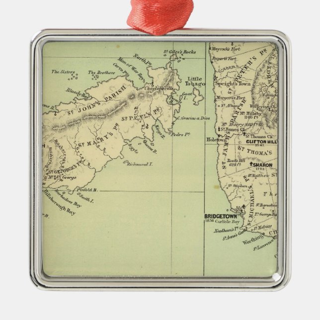 Adorno Metálico Trinidad y Tobago Barbados (Frente)