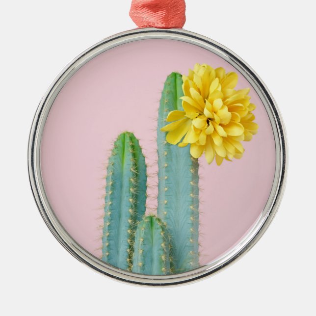 Adorno Metálico Trío azul del cactus (Frente)