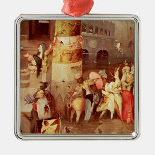 Adorno Metálico Tríptico de la tentación de St Anthony