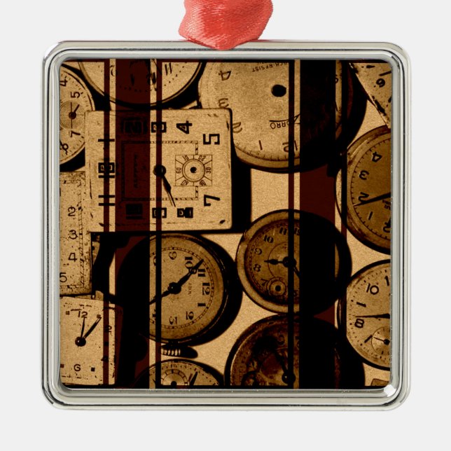 Adorno Metálico Tríptico de reloj antiguo (Frente)