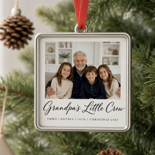 Adorno Metálico Tripulación Pequeña de Abuelo Nietos Personalizado