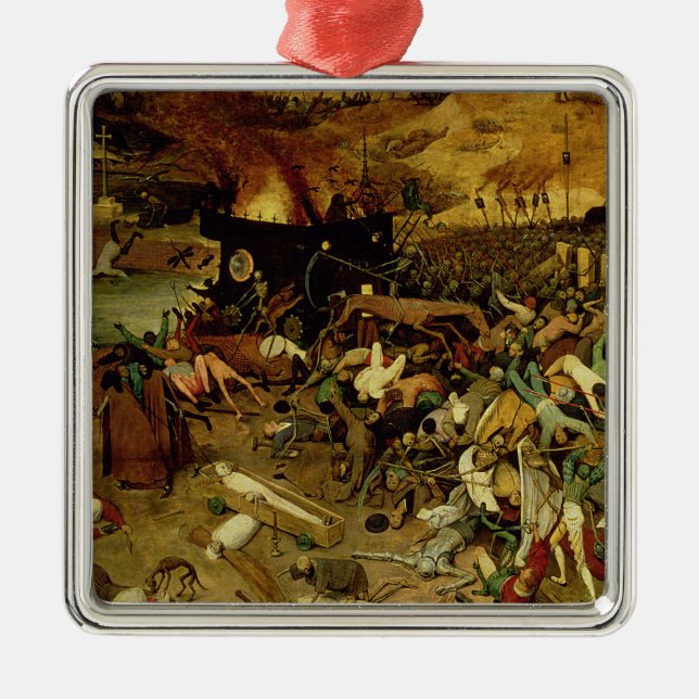 Adorno Metálico Triumph de la muerte, c.1562 (aceite en el panel) (Frente)