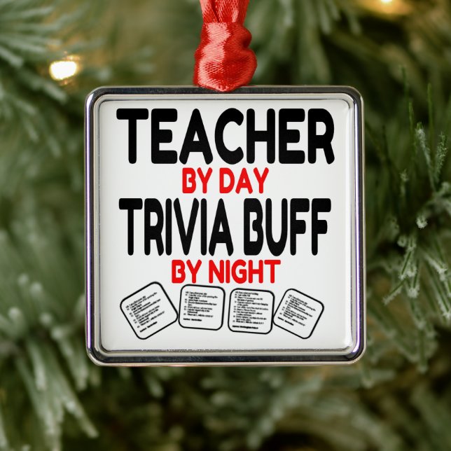 Adorno Metálico Trivia Buff Teacher (Árbol)