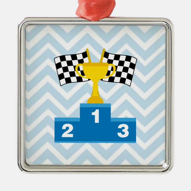 Adorno Metálico Trofeo y clasificación de la Carreras de automóvil (Frente)