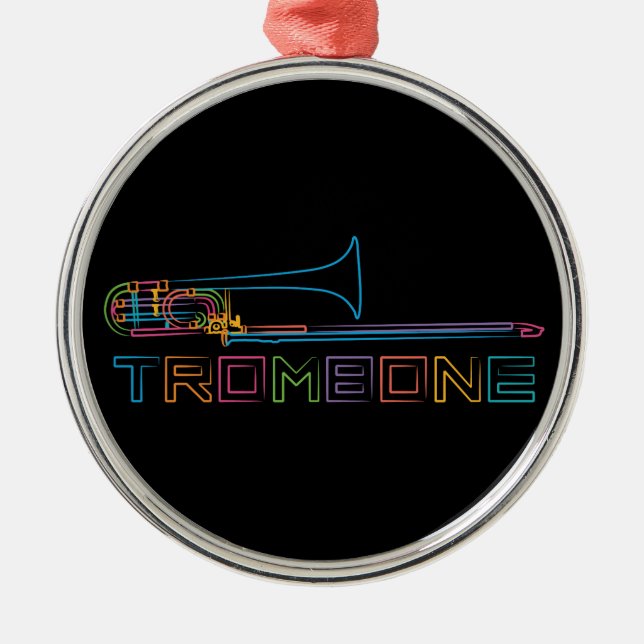 Adorno Metálico Trombone del arco iris (Frente)