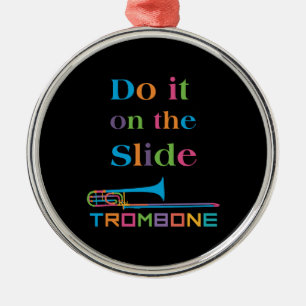 Adorno Metálico Trombone divertido - hágalo en la diapositiva