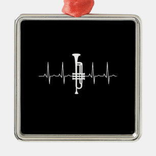 Adorno Metálico Trompeta - Regalo del latido del corazón de la tro