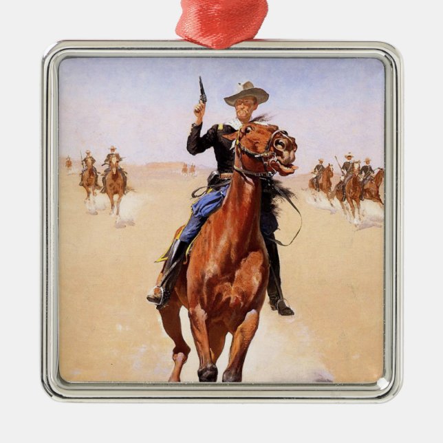 Adorno Metálico Trooper of the Plains (Cowboy Horse Rider) (Frente)