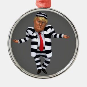 Adorno Metálico Trump con ropa de preso