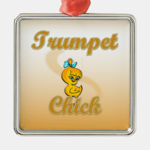 Adorno Metálico Trumpet Chick