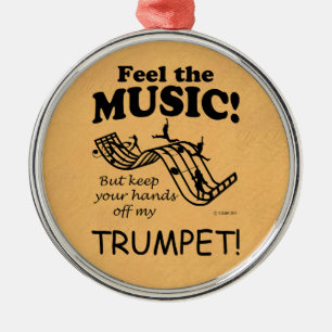 Adorno Metálico Trumpet Siente la música