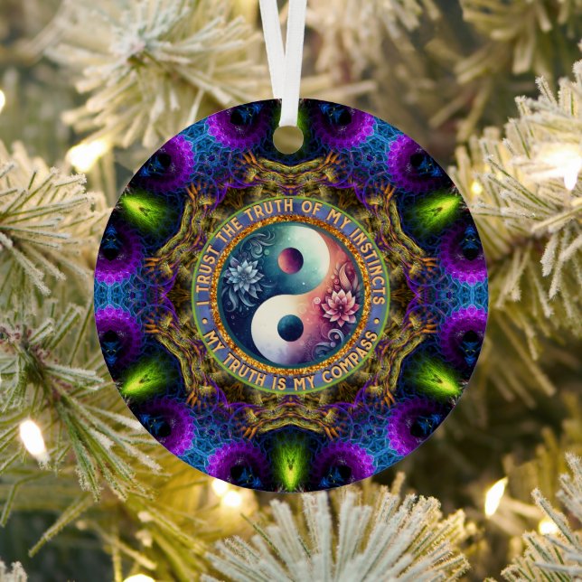 Adorno Metálico Trust Instincts Growth Compass Direction Inspire (in situ)