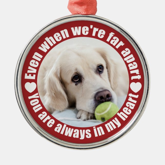 Adorno Metálico TU FOTO Far Apart Love personalizado (Frente)