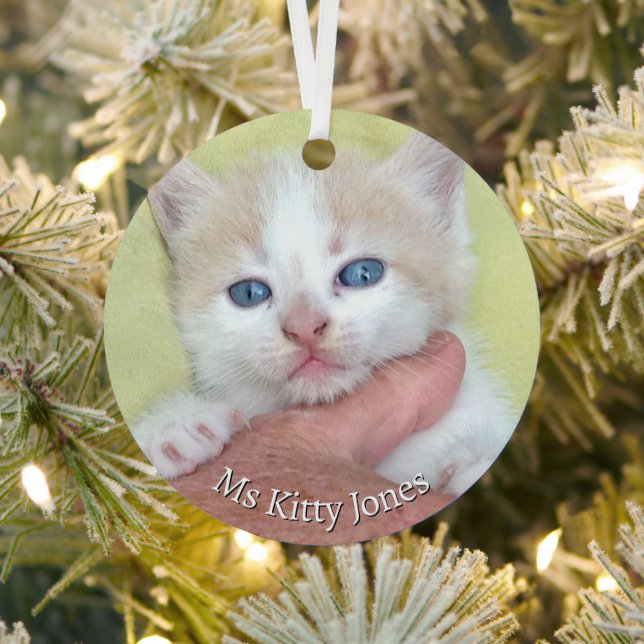 Adorno Metálico Tu foto/texto - Regalo y mensaje anual tradicional (in situ)