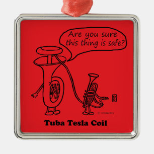 Adorno Metálico Tuba Tesla Coil