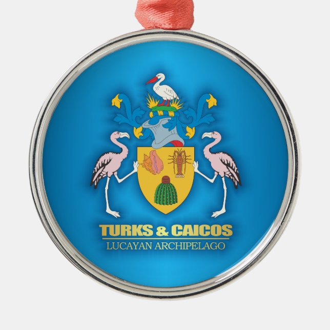 Adorno Metálico Turks & Caicos COA (Frente)