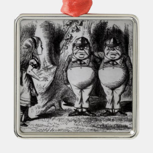 Adorno Metálico Tweedledum y Tweedledee