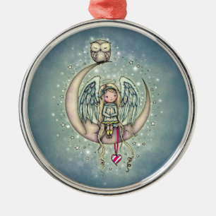 Adorno Metálico Twinkle Little Angel y Arte Ilustrado de Búho