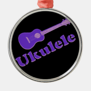 Adorno Metálico Ukulele púrpura