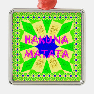 Adorno Metálico Último Hakuna Matata Hermoso Colo de Diseño Increí