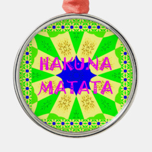 Adorno Metálico Último Hakuna Matata Hermoso Colo de Diseño Increí