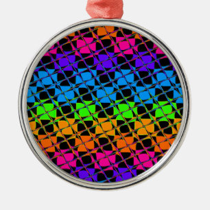 Adorno Metálico Último patrón de arcoiris en colores vivos