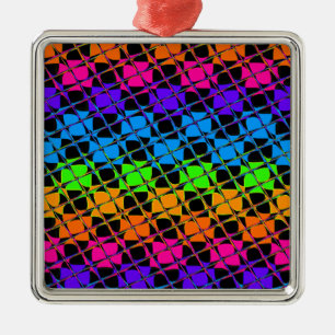 Adorno Metálico Último patrón de arcoiris en colores vivos