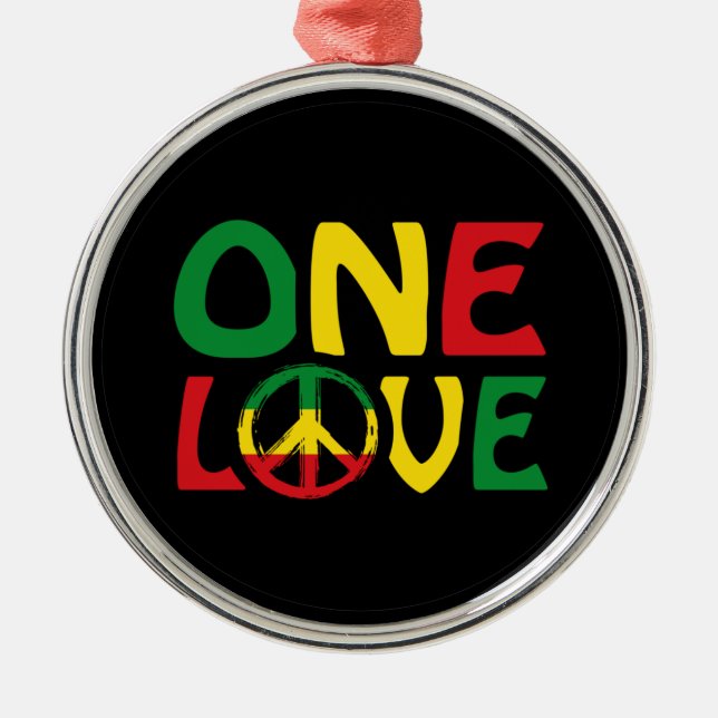 Adorno Metálico Un amor, diseño de reggae (Frente)
