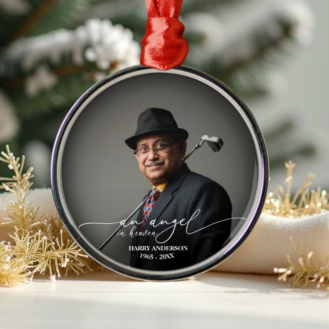 Adorno Metálico Un ángel en el cielo, foto conmemorativa en blanco (Subido por el creador)