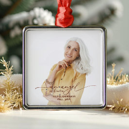 Adorno Metálico Un ángel en el cielo | Foto en memoria de Relieve 