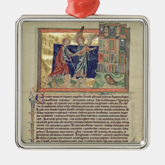 Adorno Metálico Un ángel que muestra la Nueva Jerusalén (Frente)