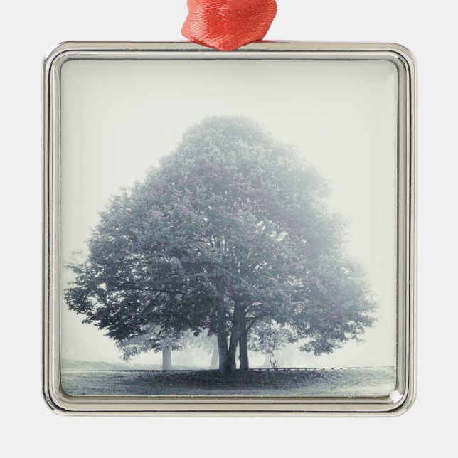 Adorno Metálico Un árbol en la niebla (Frente)