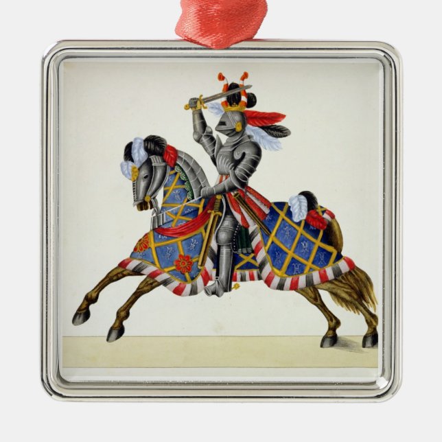 Adorno Metálico Un caballero en un torneo, plato de 'Una historia  (Frente)