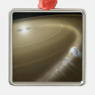 Adorno Metálico Un cometa que es rasgado a los fragmentos