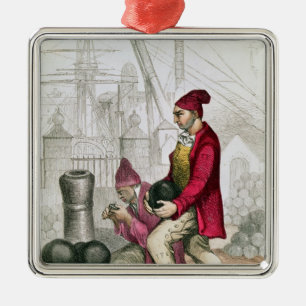 Adorno Metálico Un Convict en la colonia penal de Toulon