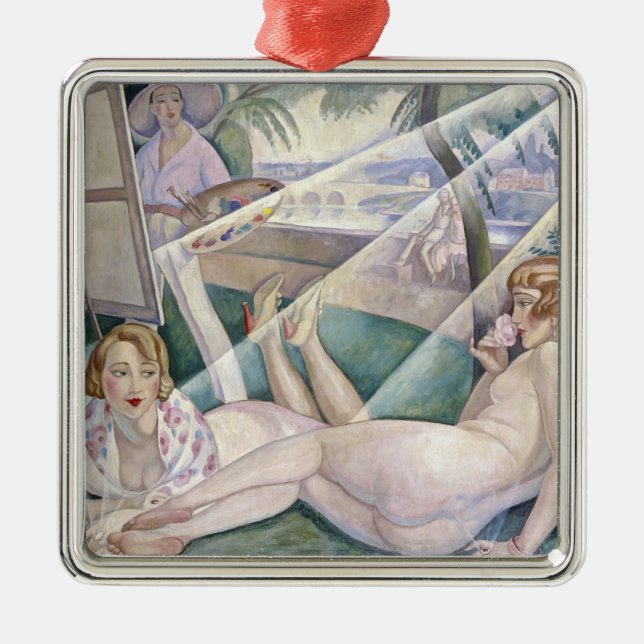 Adorno Metálico Un día de verano (mujeres hermosas al sol) (Frente)