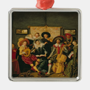 Adorno Metálico Un fiesta musical, c.1625