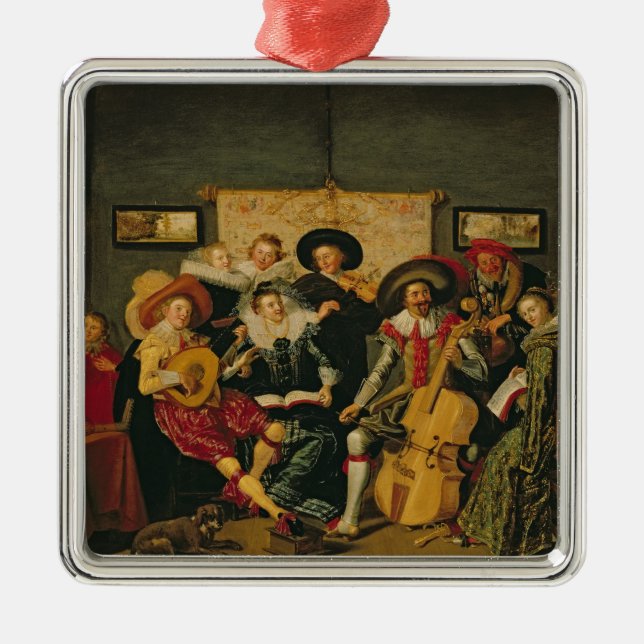 Adorno Metálico Un fiesta musical, c.1625 (Frente)