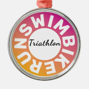 Adorno Metálico Un gran regalo de Triatlón para tu amigo o familia
